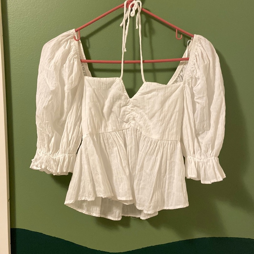 ZARA - Peplum Top white